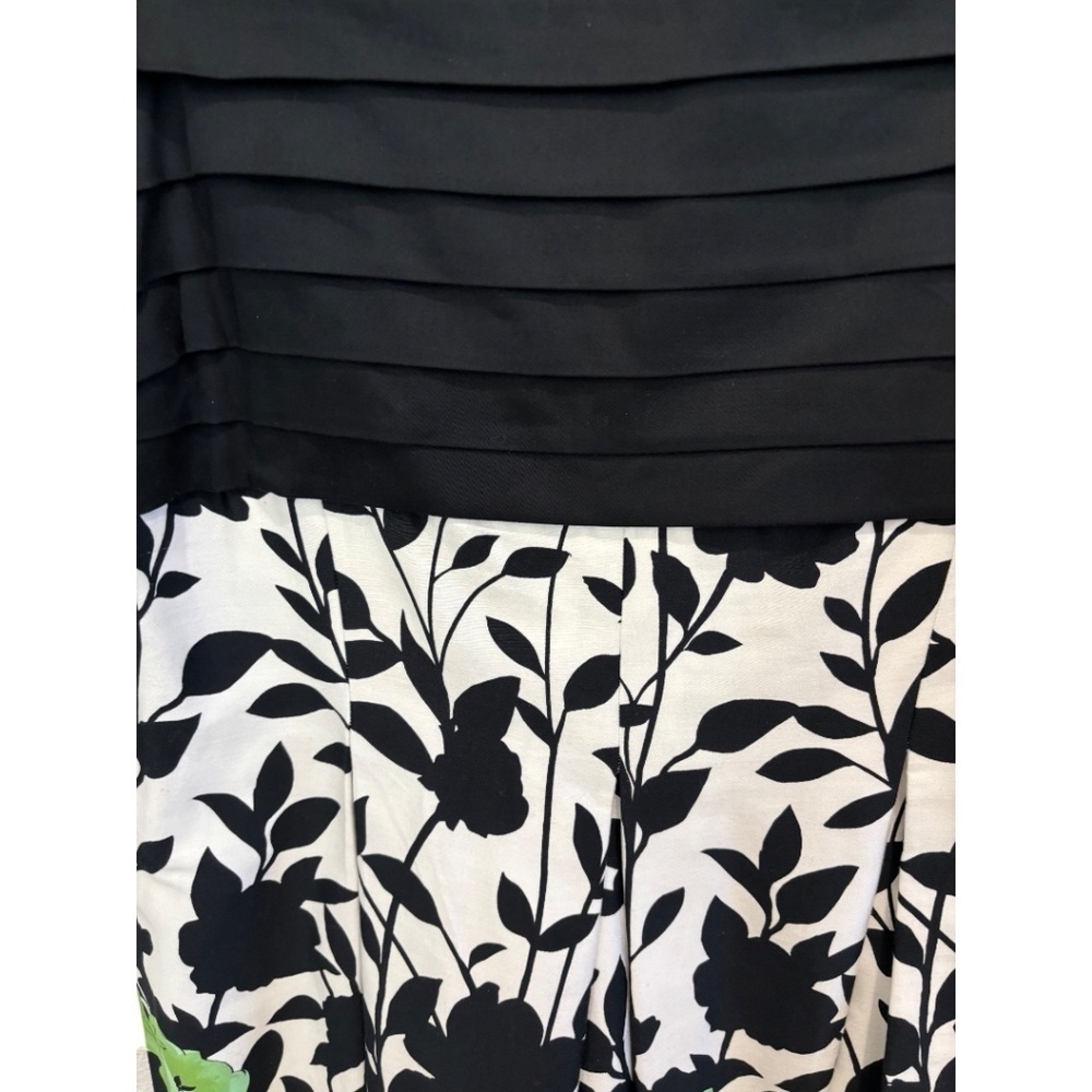 Jessica Howard Plus Size Green White Black Side Zip Sundress Size 16 - Picture 3 of 5